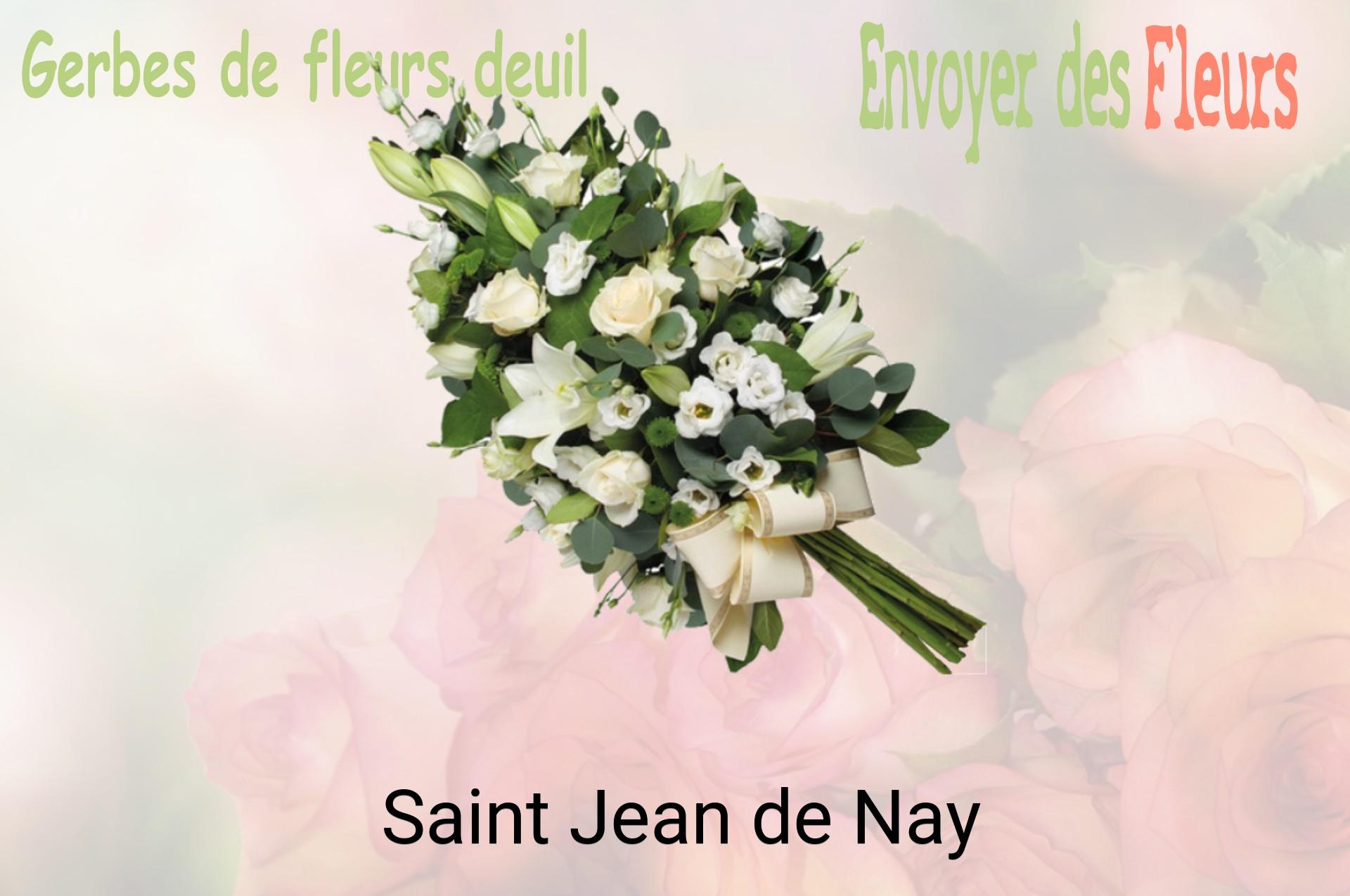 Gerbe de fleurs de deuil livrée à Saint-Jean-de-Nay